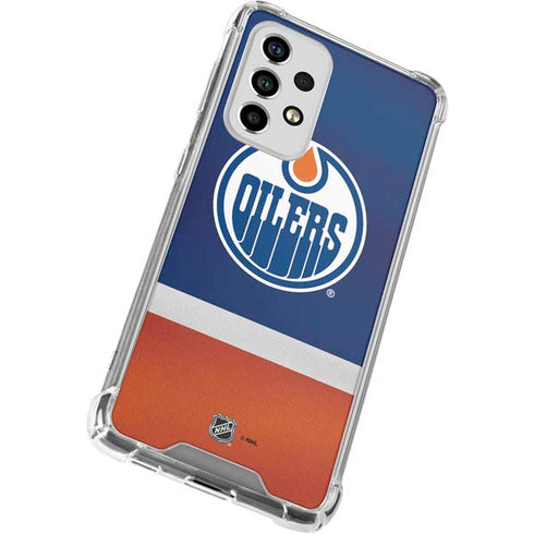 NHL Edmonton Oilers Jersey Galaxy A53 5G Clear Case