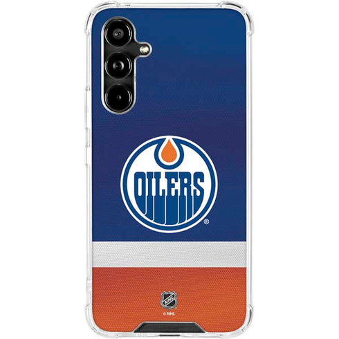 NHL Edmonton Oilers Jersey Galaxy A54 5G Clear Case