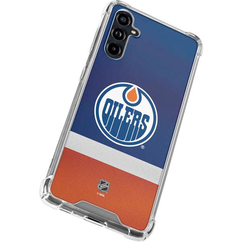 NHL Edmonton Oilers Jersey Galaxy A54 5G Clear Case