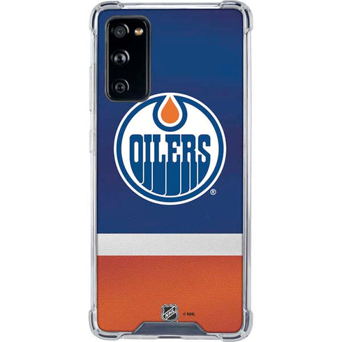 NHL Edmonton Oilers Jersey Galaxy S20 FE Clear Case