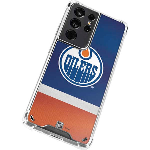 NHL Edmonton Oilers Jersey Galaxy S21 Ultra 5G Clear Case