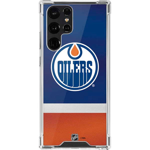 NHL Edmonton Oilers Jersey Galaxy S22 Ultra Clear Case