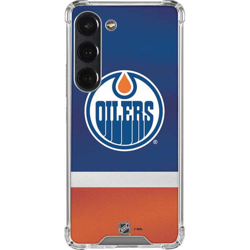 NHL Edmonton Oilers Jersey Galaxy S23 Clear Case