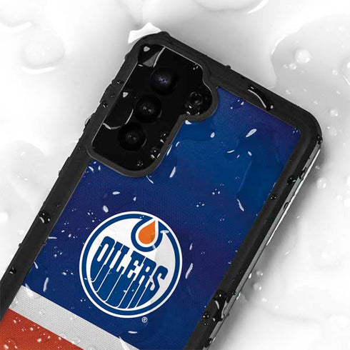 NHL Edmonton Oilers Jersey Galaxy S23 Plus Waterproof Case