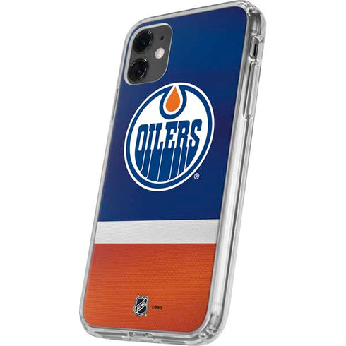NHL Edmonton Oilers Jersey iPhone 11 Clear Case