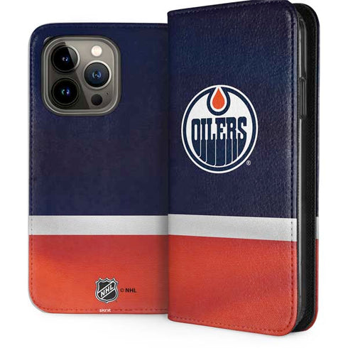 NHL Edmonton Oilers Jersey iPhone 13 Pro Folio Case