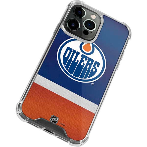 NHL Edmonton Oilers Jersey iPhone 13 Pro Max Clear Case