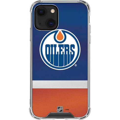 NHL Edmonton Oilers Jersey iPhone 14 Plus Clear Case