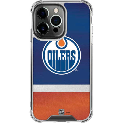 NHL Edmonton Oilers Jersey iPhone 14 Pro Clear Case