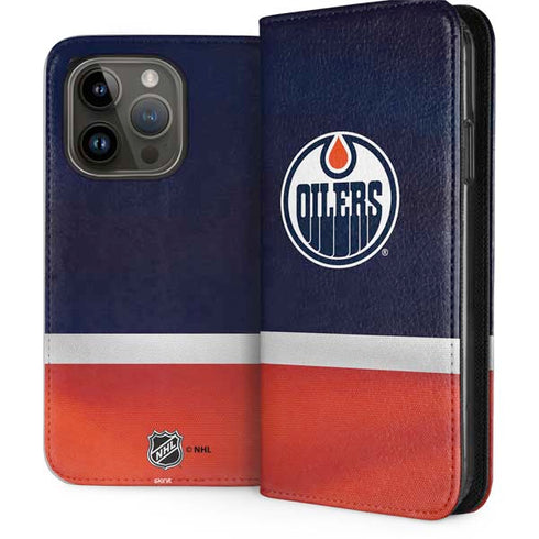 NHL Edmonton Oilers Jersey iPhone 14 Pro Folio Case