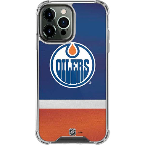NHL Edmonton Oilers Jersey iPhone 14 Pro Max Clear Case