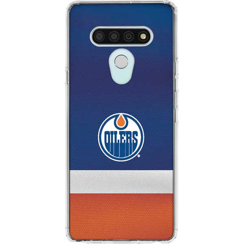 NHL Edmonton Oilers Jersey LG Stylo 6 Clear Case