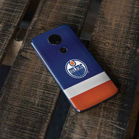 NHL Edmonton Oilers Jersey Moto E5 Plus Skin
