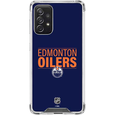 NHL Edmonton Oilers Lineup Galaxy A72 5G Clear Case