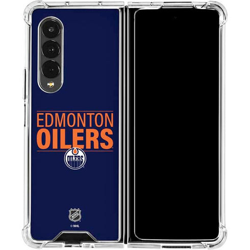 NHL Edmonton Oilers Lineup Galaxy Z Fold4 5G Clear Case