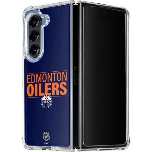 NHL Edmonton Oilers Lineup Galaxy Z Fold5 5G Clear Case