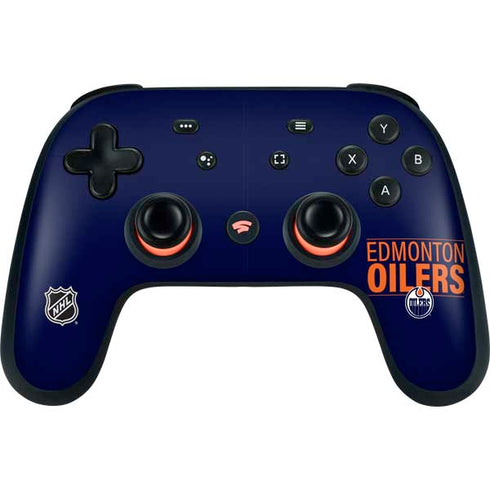 NHL Edmonton Oilers Lineup Google Stadia Controller Skin