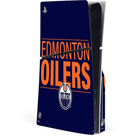 NHL Edmonton Oilers Lineup PS5 Slim Disk Console Skin