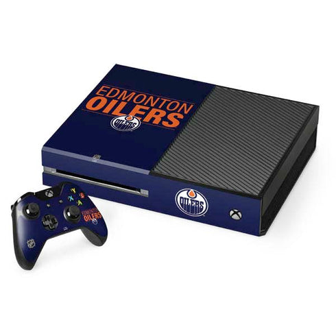 NHL Edmonton Oilers Lineup Xbox One Console and Controller Bundle Skin