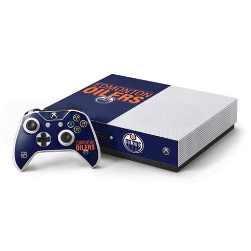 NHL Edmonton Oilers Lineup Xbox One S Console and Controller Bundle Skin