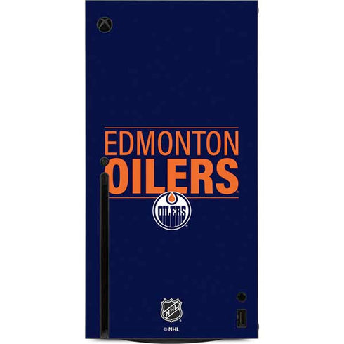NHL Edmonton Oilers Lineup Xbox Series X Console Skin