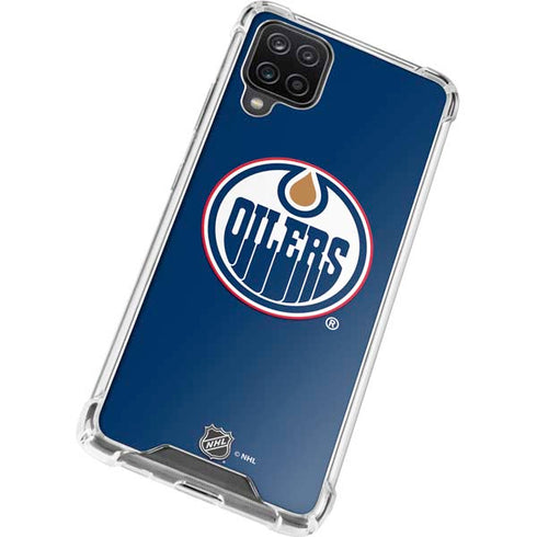 NHL Edmonton Oilers Solid Background Galaxy A12 Clear Case