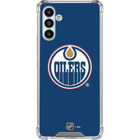 NHL Edmonton Oilers Solid Background Galaxy A13 5G Clear Case