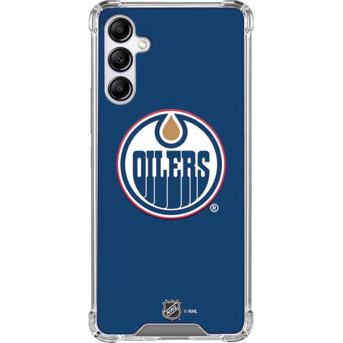 NHL Edmonton Oilers Solid Background Galaxy A14 5G Clear Case