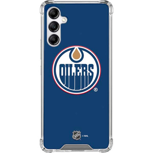 NHL Edmonton Oilers Solid Background Galaxy A15 5G Clear Case