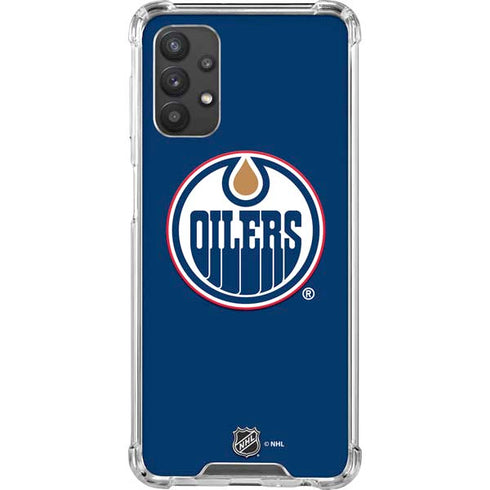 NHL Edmonton Oilers Solid Background Galaxy A32 5G Clear Case