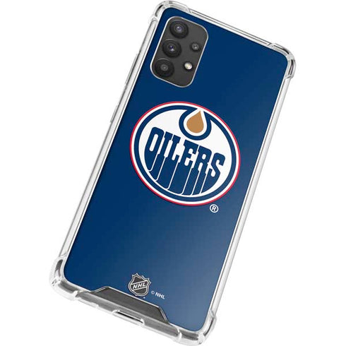 NHL Edmonton Oilers Solid Background Galaxy A32 5G Clear Case