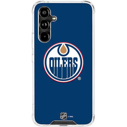 NHL Edmonton Oilers Solid Background Galaxy A54 5G Clear Case