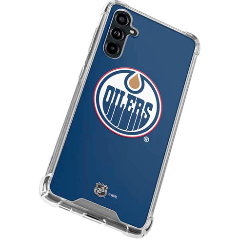 NHL Edmonton Oilers Solid Background Galaxy A54 5G Clear Case