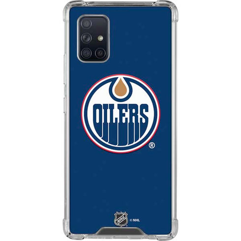 NHL Edmonton Oilers Solid Background Galaxy A71 5G Clear Case