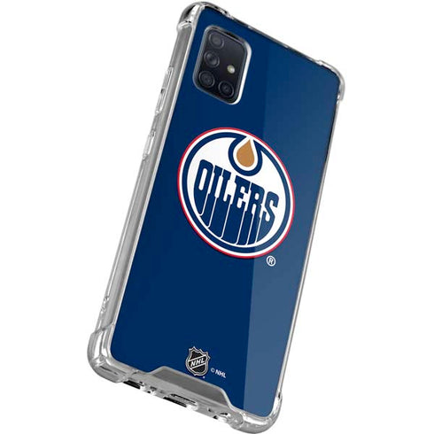 NHL Edmonton Oilers Solid Background Galaxy A71 5G Clear Case