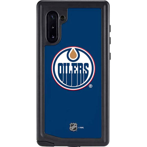 NHL Edmonton Oilers Solid Background Galaxy Note 10 Waterproof Case