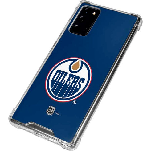 NHL Edmonton Oilers Solid Background Galaxy Note20 5G Clear Case