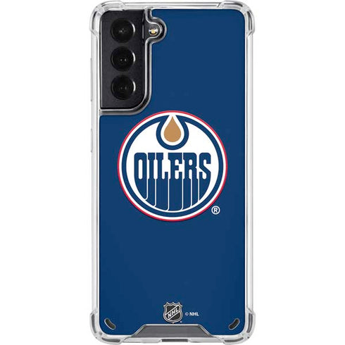 NHL Edmonton Oilers Solid Background Galaxy S21 5G Clear Case