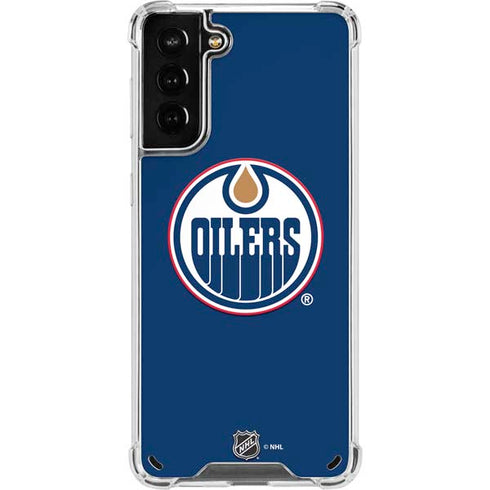NHL Edmonton Oilers Solid Background Galaxy S21 Plus 5G Clear Case
