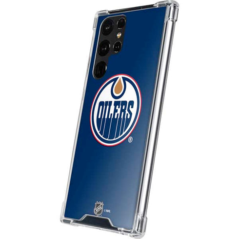 NHL Edmonton Oilers Solid Background Galaxy S22 Ultra Clear Case