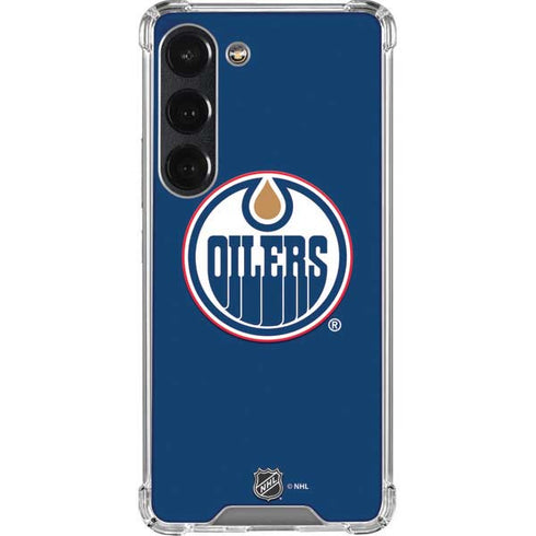 NHL Edmonton Oilers Solid Background Galaxy S23 Clear Case
