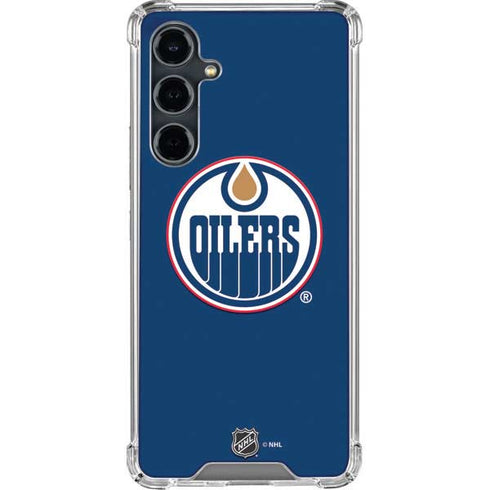 NHL Edmonton Oilers Solid Background Galaxy S23 FE Clear Case