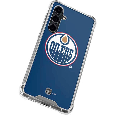 NHL Edmonton Oilers Solid Background Galaxy S23 FE Clear Case