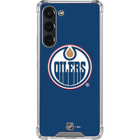 NHL Edmonton Oilers Solid Background Galaxy S23 Plus Clear Case