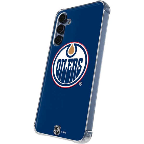 NHL Edmonton Oilers Solid Background Galaxy S24 Clear Case