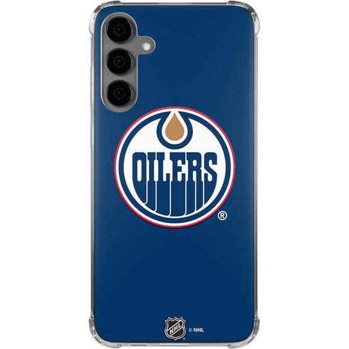 NHL Edmonton Oilers Solid Background Galaxy S24 Plus Clear Case