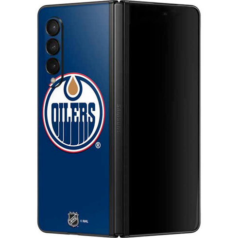 NHL Edmonton Oilers Solid Background Galaxy Z Fold3 5G Skin