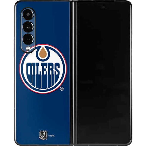 NHL Edmonton Oilers Solid Background Galaxy Z Fold3 5G Skin