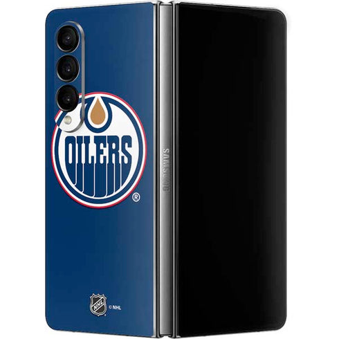 NHL Edmonton Oilers Solid Background Galaxy Z Fold4 5G Skin