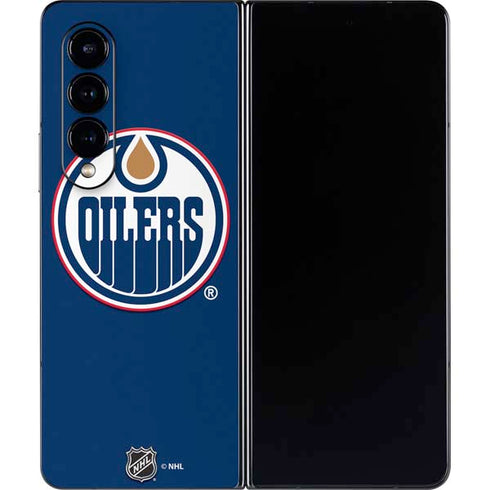 NHL Edmonton Oilers Solid Background Galaxy Z Fold4 5G Skin